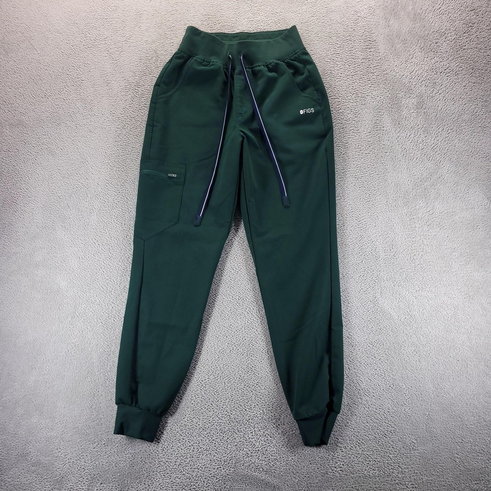 FIGS Jogger Pants Womens XS Green Technical Collection Medical Scrub Pockets